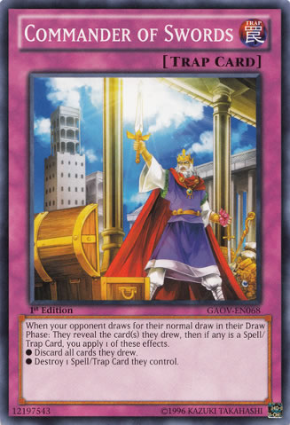 Yu-Gi-Oh Card: Commander of Swords