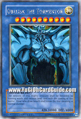 Yu-Gi-Oh Card: Obelisk the Tormentor (Non-Playable)
