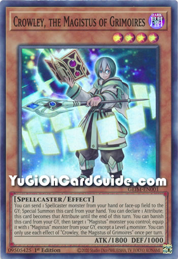 Yu-Gi-Oh Card: Crowley, the Magistus of Grimoires