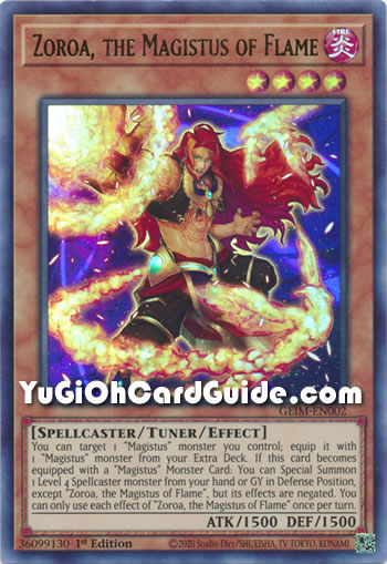 Yu-Gi-Oh Card: Zoroa, the Magistus of Flame