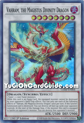 Yu-Gi-Oh Card: Vahram, the Magistus Divinity Dragon