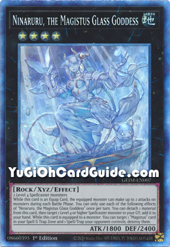 Yu-Gi-Oh Card: Ninaruru, the Magistus Glass Goddess