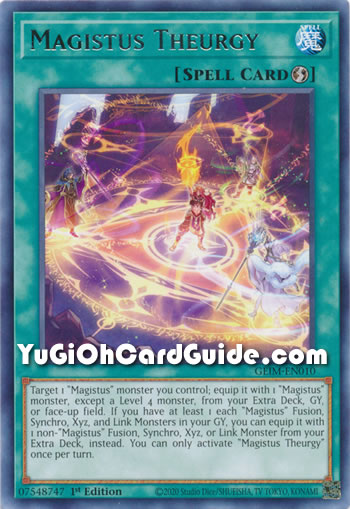 Yu-Gi-Oh Card: Magistus Theurgy
