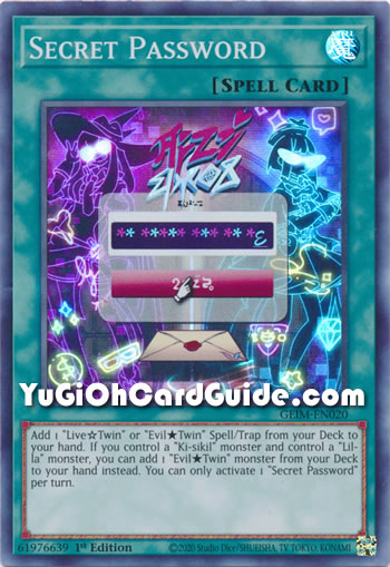 Yu-Gi-Oh Card: Secret Password