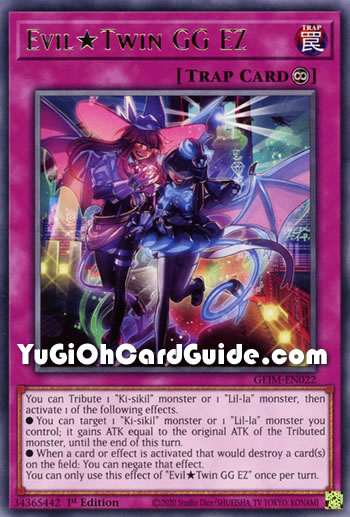 Yu-Gi-Oh Card: Evil★ Twin GG EZ