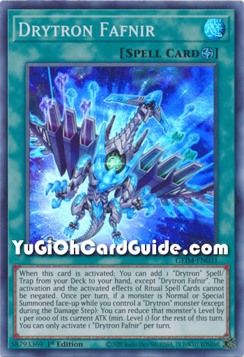 Yu-Gi-Oh Card: Drytron Fafnir