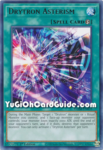 Yu-Gi-Oh Card: Drytron Asterism
