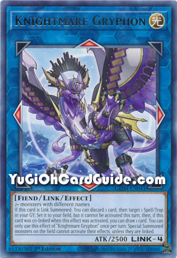 Yu-Gi-Oh Card: Knightmare Gryphon