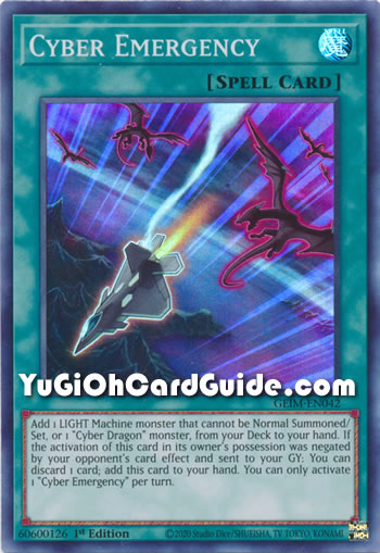 Yu-Gi-Oh! Cyber Emergency Karte (SDCS-EN025) – Common, 1. Auflage Aus Cyber Strike Structure Deck