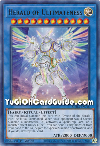 Yu-Gi-Oh Card: Herald of Ultimateness