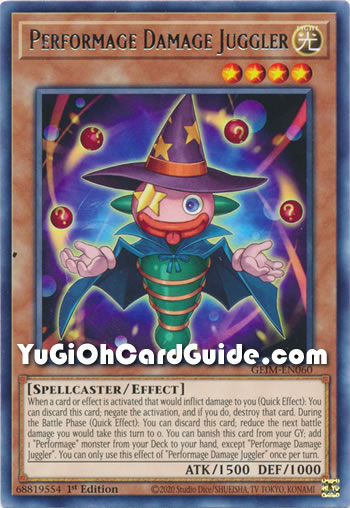 Yu-Gi-Oh Card: Performage Damage Juggler