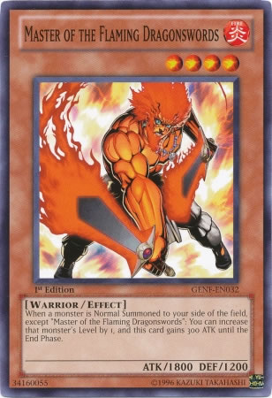 Yu-Gi-Oh Card: Master of the Flaming Dragonswords