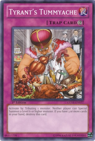 Yu-Gi-Oh Card: Tyrant's Tummyache