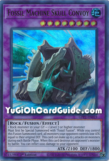 Yu-Gi-Oh Card: Fossil Machine Skull Convoy