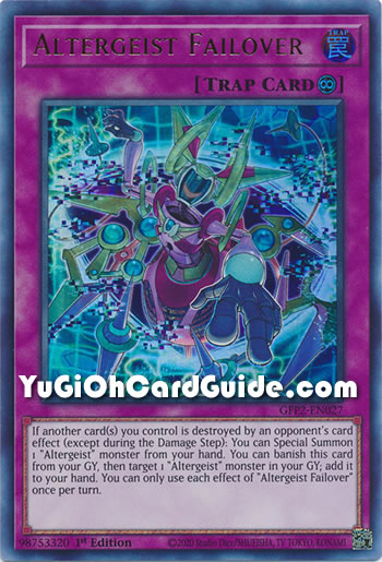 Yu-Gi-Oh Card: Altergeist Failover