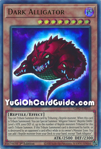 Yu-Gi-Oh Card: Dark Alligator