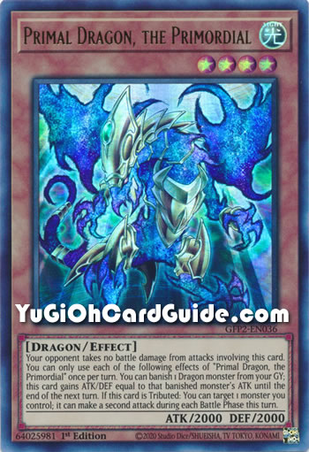Yu-Gi-Oh Card: Primal Dragon, the Primordial