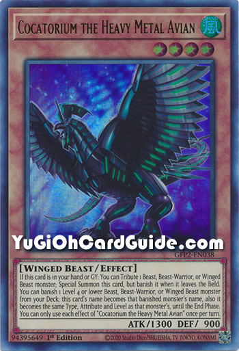 Yu-Gi-Oh Card: Cocatorium the Heavy Metal Avian