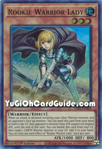 Yu-Gi-Oh Card: Rookie Warrior Lady