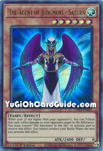 Yu-Gi-Oh Card: The Agent of Judgment - Saturn