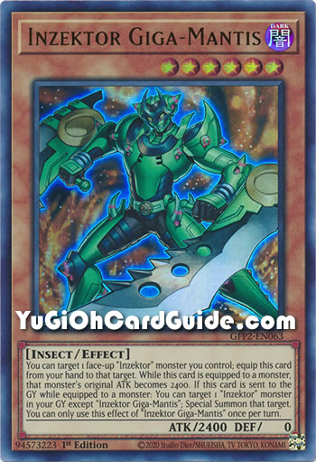 Yu-Gi-Oh Card: Inzektor Giga-Mantis