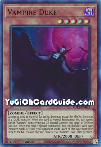 Yu-Gi-Oh Card: Vampire Duke