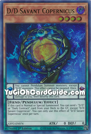 Yu-Gi-Oh Card: D/D Savant Copernicus