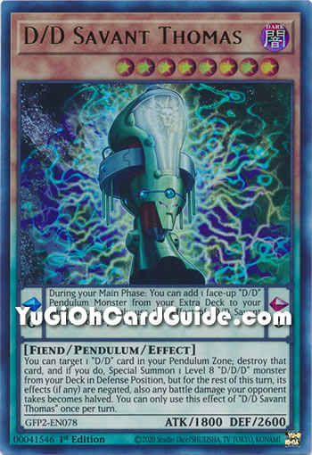 Yu-Gi-Oh Card: D/D Savant Thomas