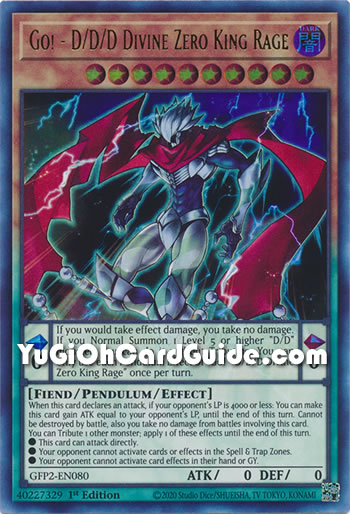 Yu-Gi-Oh Card: GO! - D/D/D Divine Zero King Rage