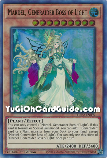 Yu-Gi-Oh Card: Mardel, Generaider Boss of Light