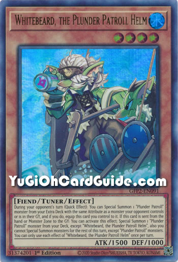 Yu-Gi-Oh Card: Whitebeard, the Plunder Patroll Helm