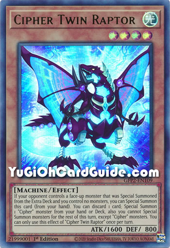 Yu-Gi-Oh Card: Cipher Twin Raptor