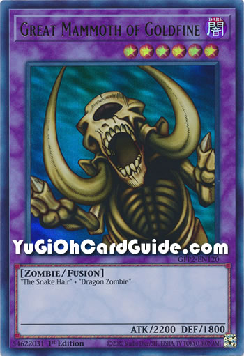 Yu-Gi-Oh Card: Great Mammoth of Goldfine