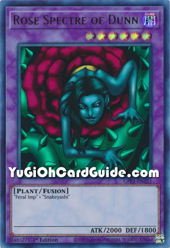 Yu-Gi-Oh Card: Rose Spectre of Dunn