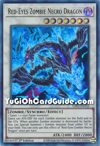 Yu-Gi-Oh Card: Red-Eyes Zombie Necro Dragon