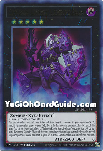 Yu-Gi-Oh Card: Crimson Knight Vampire Bram