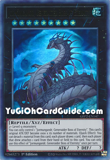 Yu-Gi-Oh Card: Jormungandr, Generaider Boss of Eternity