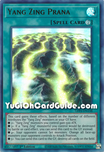 Yu-Gi-Oh Card: Yang Zing Prana