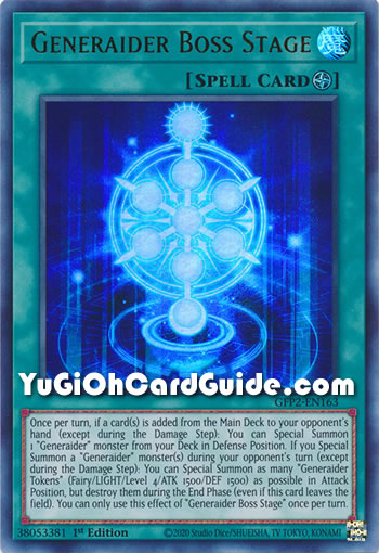 Yu-Gi-Oh Card: Generaider Boss Stage