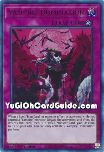 Yu-Gi-Oh Card: Vampire Domination