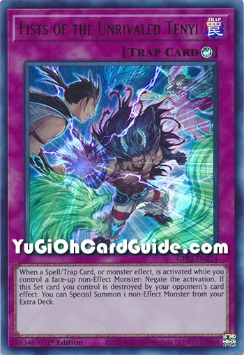 Yu-Gi-Oh Card: Fists of the Unrivaled Tenyi