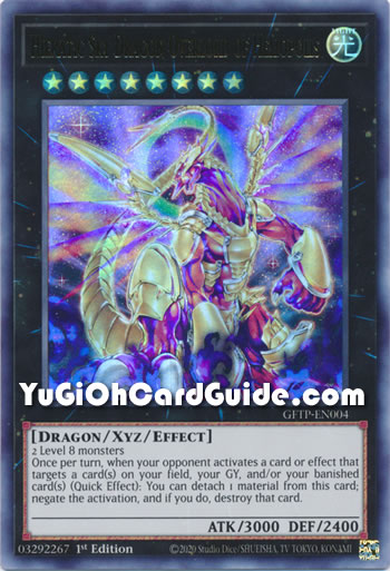 Yu-Gi-Oh Card: Hieratic Sky Dragon Overlord of Heliopolis