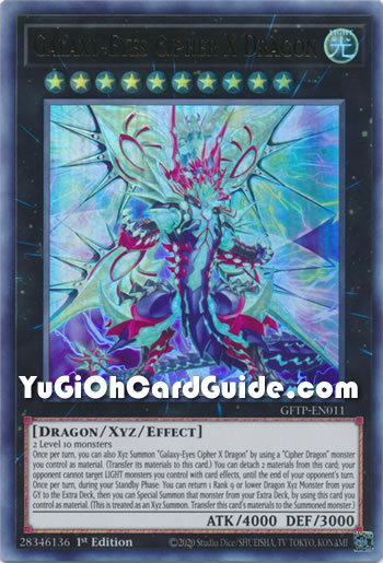Yu-Gi-Oh Card: Galaxy-Eyes Cipher X Dragon