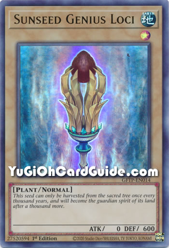Yu-Gi-Oh Card: Sunseed Genius Loci