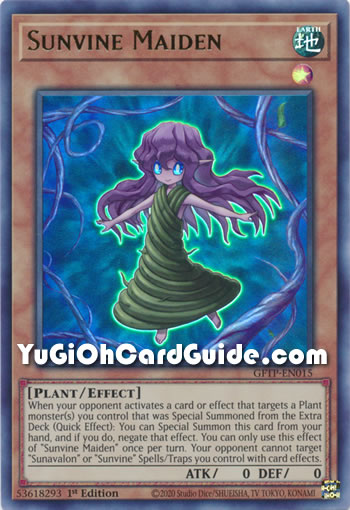 Yu-Gi-Oh Card: Sunvine Maiden