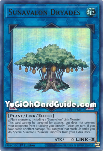 Yu-Gi-Oh Card: Sunavalon Dryades