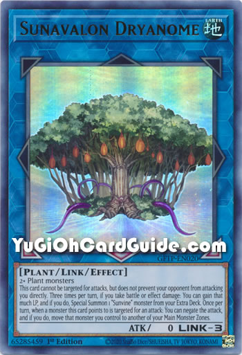 Yu-Gi-Oh Card: Sunavalon Dryanome