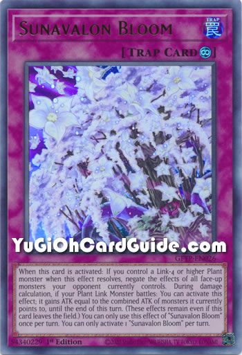 Yu-Gi-Oh Card: Sunavalon Bloom
