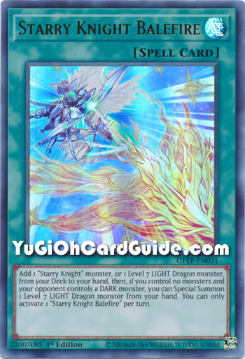 Yu-Gi-Oh Card: Starry Knight Balefire