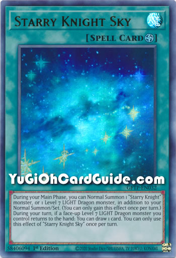 Yu-Gi-Oh Card: Starry Knight Sky
